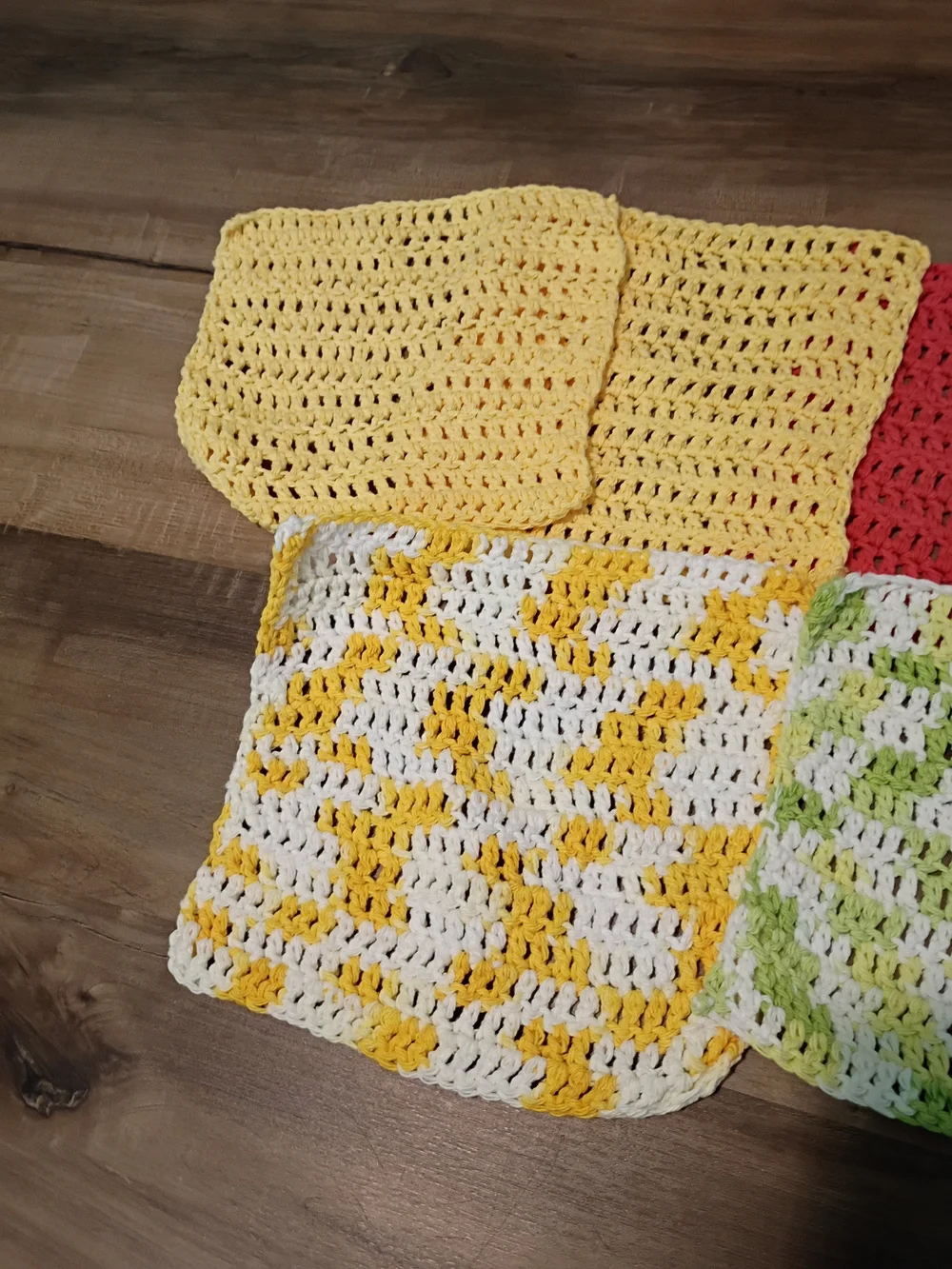 Handmade Cotton Washcloths - Set of 8 Multicolored Crocheted Dish/Washcloths